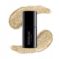 Semilac lakier hybrydowy 037 Gold Disco, 7ml