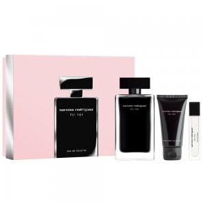 Narciso Rodriguez For Her zestaw woda toaletowa spray 100ml + balsam do ciała 50ml + woda toaletowa spray 10ml (W)