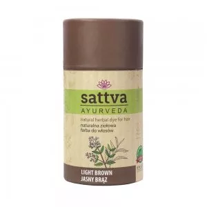 Sattva Natural Herbal Dye for Hair naturalna ziołowa farba do włosów Light Brown 150g