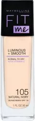 Maybelline New York Fit Me! Luminous&Smooth, podkład 105 Natural Ivory, 30ml