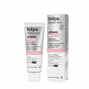 Tołpa Dermo Face Physio Sensitive, łagodzący krem do twarzy do skóry wrażliwej na podrażnienia, lekki, 40ml