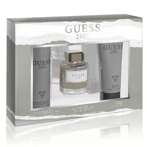 Guess 1981 for Men zestaw prezentowy: woda toaletowa 100ml, żel pod prysznic 200ml, dezodorant w sprayu 226ml