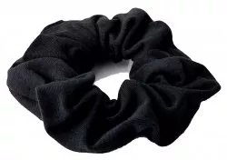 Anwen Scrunchie, bawełniana gumka do włosów, czarna