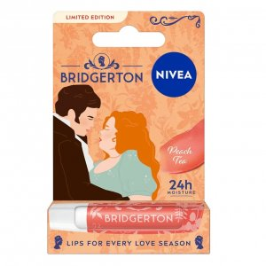 Nivea Bridgerton Edition Penelope& Colin pielęgnująca pomadka do ust Peach Tea 4.8g