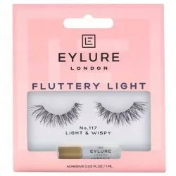Eylure, sztuczne rzęsy z klejem, Fluttery Light N117