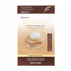 FarmStay Rice & Bifida Complexion Cream Mask mleczne maski w płachcie z fermentami i ryżem 10x23ml
