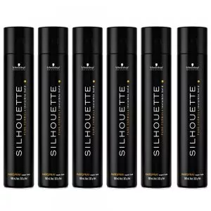 Schwarzkopf Silhouette, bardzo mocno utrwalający lakier do włosów, wielopak, 6x500ml