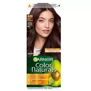 Garnier Color Naturals 4.12 Lodowy brąz, odżywcza farba do włosów, do 100% pokrycia siwych włosów