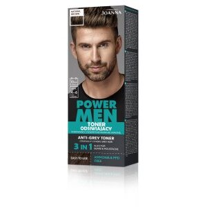 Joanna Power men, toner odsiwiający, 04 Natural Brown, 80g