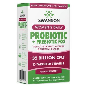 Swanson, Women's Daily Probiotic + Prebiotic, suplement diety, 60vcaps, ref.SW1937