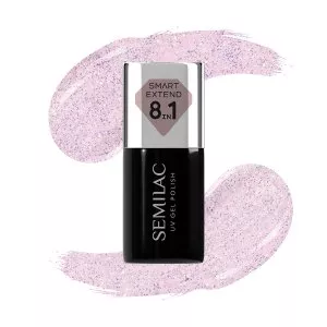 Semilac Smart Extend, lakier hybrydowy, 806 Glitter Delicate Pink, 7ml