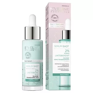 Eveline Cosmetics Serum Shot kuracja wzmacniająca na zaczerwienienia i naczynka z kwasem laktobionowym 2% 30ml