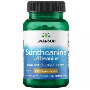 Swanson L-Teanina, 200mg, 60vcaps, suplement diety, ref.SWU816