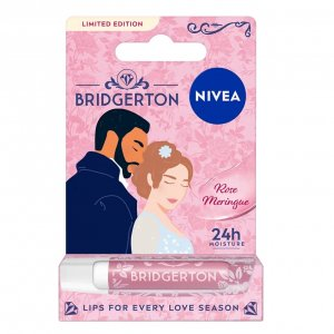 Nivea Bridgerton Edition Daphne& Simon pielęgnująca pomadka do ust Rose Meringue 4.8g