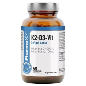 Pharmovit K2+D3-Vit Softgel Active suplement diety 60 kapsułek