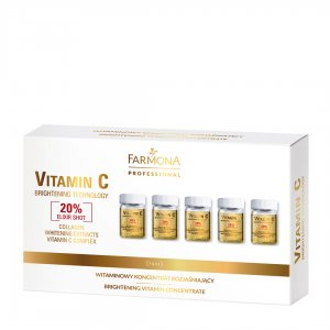 Farmona Professional Vitamin C, witaminowy koncentrat rozjaśniający do twarzy, 5x5ml