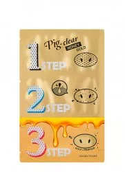 Holika Holika Pig Clear 3-step, maseczka do oczyszczania nosa, Honey Gold