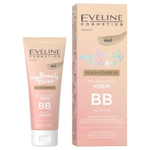 Eveline Cosmetics My Beauty Elixir, Pielęgnujący krem BB All in One, Peach Cover Dark 02, 30ml