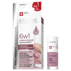 Eveline Cosmetics Nail Therapy Professional 6w1 Care & Colour skoncentrowana odżywka do paznokci nadająca kolor Dusty Pink 5ml