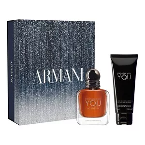 Giorgio Armani Stronger With You Intensely zestaw woda perfumowana spray 50ml + żel pod prysznic 75ml (M)