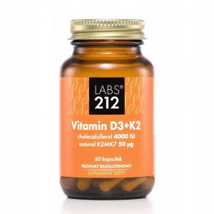 LABS212 Vitamin D3+K2 suplement diety 60 kapsułek