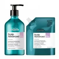 Loreal Scalp Advanced, zestaw szampon kojący do wrażliwej skóry głowy 500ml + refill 500ml