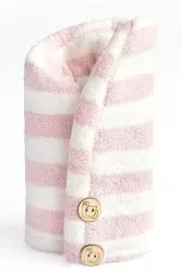 Trust My Sister, ręcznik do włosów z mikrofibry, różowo-biały