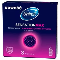 Unimil Senstation Max prezerwatywy z największa liczbą wypustek 3szt.