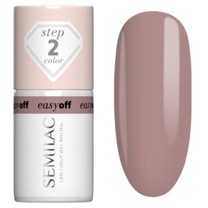 Semilac Easy Off Led Light, utwardzany lakier do paznokci do usunięcia zmywaczem, L13 Mocha Cream, 7ml