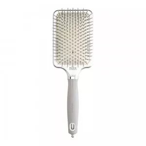 Olivia Garden Expert Care Rectangular, szczotka z nylonowym włosiem do włosów, Nylon Bristles Silver L