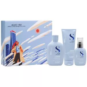 Alfaparf Milano Semi di Lino Density, zestaw prezentowy zagęszczający włosy, 250ml + 200ml + 125ml