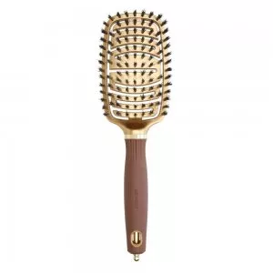 Olivia Garden Expert Care Flex, szczotka dla włosów, Boar Bristles Gold&Brown