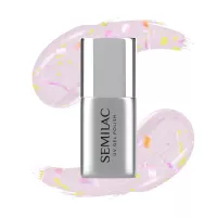 Semilac T26 No Wipe Matte Peach Galaxy, top do lakierów hybrydowych, 7ml