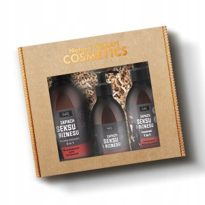 LaQ Zestaw Zapach seksu i biznesu, żel 500ml/szampon 300ml/balsam po goleniu 150ml