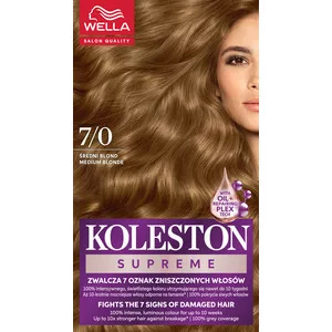 Wella Koleston Supreme, farba do włosów, Średni Blond, 7/0, 100ml