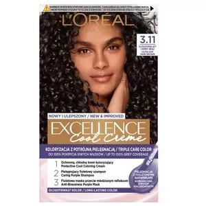 L'Oreal Paris Excellence Cool Creme Trwała Farba do Włosów 3.11 Ultrapopielaty Ciemny Brąz