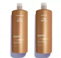 Wella Ultimate Smooth, zestaw XL wygładzający włosy, szampon + odżywka, 2x1000ml