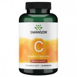 Swanson Witamina C1000 + dzika róża 90 kaps