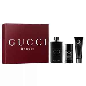 Gucci Guilty Pour Homme zestaw woda perfumowana spray 90ml + dezodorant sztyft 75ml + żel pod prysznic 50ml (M)