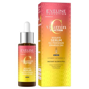 Eveline Vitamin C 3x Action, bogate serum na pierwsze zmarszczki, 30ml