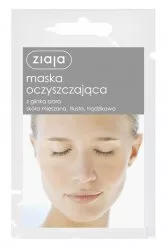 Ziaja, oczyszczająca maska do twarzy z glinką szarą, 7ml