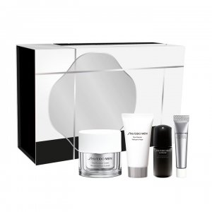 Shiseido Men Total Age-Defense Program zestaw nawilżający krem ​​do twarzy 50ml + pianka do mycia twarzy 30ml + serum przeciwstarzeniowe 10ml + krem pod oczy 5ml