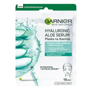 Garnier Hyaluronic Aloe Serum Maska na tkaninie rewitalizująca z kwasem hialuronowym i ekstraktem z aloesu 28 g