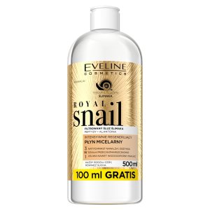 Eveline Royal Snail, skoncentrowany regenerujący płyn micelarny 3w1, 500ml