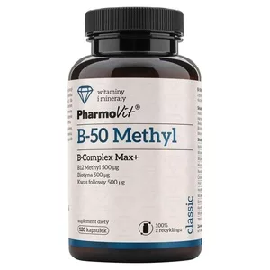 Pharmovit B-50 Methyl B-Complex Max+ suplement diety 120 kapsułek