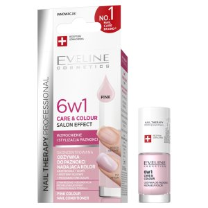 Eveline Cosmetics Therapy Professional skoncentrowana odżywka do paznokci nadająca kolor 6w1 Pink 5ml