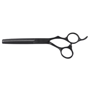 Olivia Garden Silkcut Pro Black Matt, degażówki fryzjerskie 6.35"