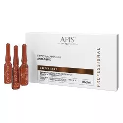 Apis Coffee Shot, Kawowa ampułka Anti-Aging z kwasem kawowym i ekstraktem z maku, 10x3,5ml