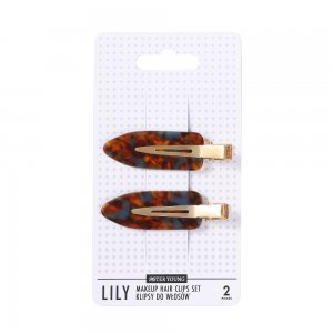 Sister Young Lily klipsy do włosów do makijażu Blue Coffee 2szt