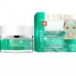 Eveline Cosmetics Facemed+ maseczka oczyszczająco-wygładzająca zielona glinka dla cery normalnej 50ml
